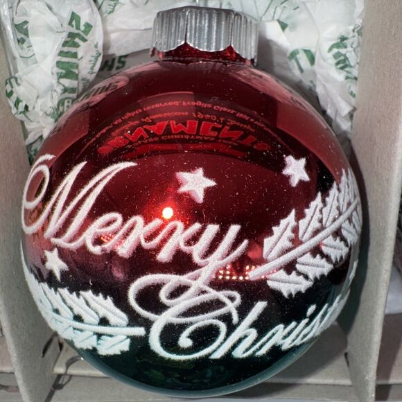 3 Shiny Brite Christopher Radko 3" Glass Ball Ornament Ombré Flocked MintConditn - Picture 4 of 8